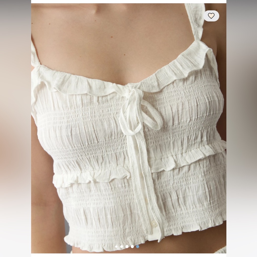 Aerie Eagle Smocked Ruffle Tank Top Size XS!  In original AE packaging! - Picture 6 of 7